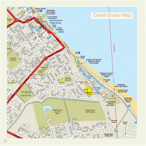 map of cleethorpes seafront.